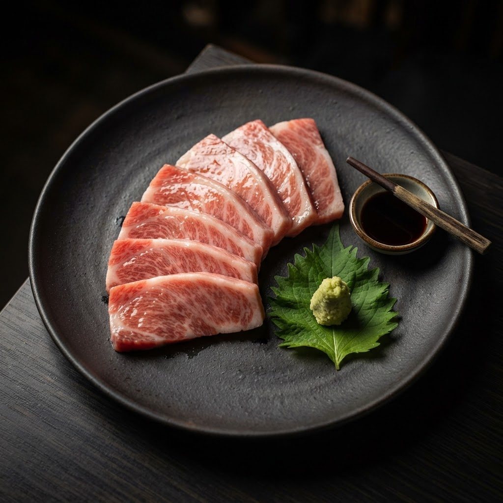 A plate of toro sashimi